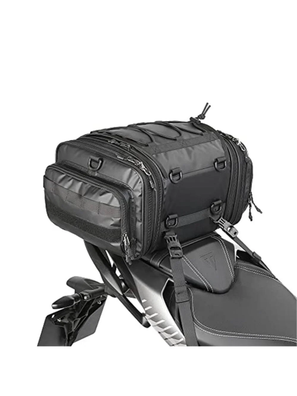 New Rhinowalk Motorcycle Tail Bag Expandable Motorcycle Travel Luggage 26L